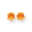 14K Gold 5mm Synthetic Citrine Earrings
