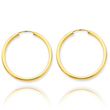 14K Gold 2x30mm Polished Round Endless Hoop Earrings