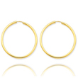 14K Gold 2x37mm Polished Round Endless Hoop Earrings