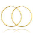 14K Gold 2x48mm Polished Round Endless Hoop Earrings