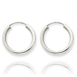 14K White Gold 2x17mm Polished Endless Hoop Earrings