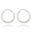 14K White Gold 2x20mm Polished Endless Hoop Earrings