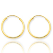 14K Gold 1.5x19mm Polished Round Endless Hoop Earrings