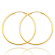 14K Gold 1.5x40mm Polished Round Endless Hoop Earrings
