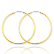14K Gold 1.5x40mm Polished Round Endless Hoop Earrings