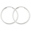 14K White Gold 1.5x28mm Polished Endless Hoop Earrings