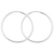 14K White Gold 1.5x40mm Polished Endless Hoop Earrings