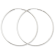 14K White Gold 1.5x52mm Polished Endless Hoop Earrings