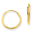14K Gold 1.25x12mm Endless Hoop Earring