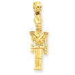 14K Gold Polished 3-D Toy Soldier Pendant