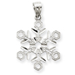14K  White Gold Snowflake Pendant