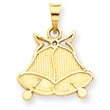 14K Gold Wedding Bells Pendant