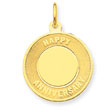 14K Gold Happy Anniversary Charm