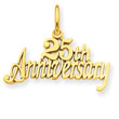 14K Gold  25th Anniversary Charm