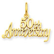 14K Gold 50th Anniversary Charm