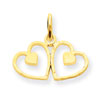 14K Gold Heart Charm