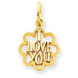 14K Gold I Love You Charm
