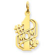 14K Gold #1 Mom Charm