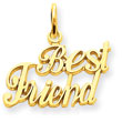 14K Gold Best Friend Charm