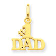 14K Gold  #1 Dad Charm