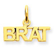 14K Gold Brat Charm