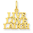 14K Gold  Live Love Laugh Charm