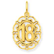 14K Gold #18 Oval Pendant