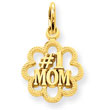 14K Gold #1 Mom Charm