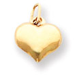 14K Gold Puffed Heart Charm
