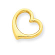 14K Gold 3-D Floating Heart Slide