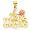 14K Yellow & Rose Gold #1 Madre Pendant
