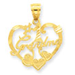14K Gold #1 Grandma Heart Pendant