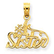 14K Gold #1 Sister Pendant