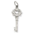 14K White Gold Diamond-Cut Key Charm