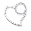 Sterling Silver CZ Heart Pendant