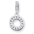 Sterling Silver CZ O Shape Pendant