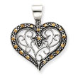Sterling Silver Marcasite Heart Pendant