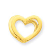 14K Gold Heart Chain Slide
