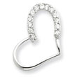 Sterling Silver CZ Heart Pendant