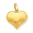 14K Gold Puffed Heart Charm
