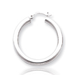 14K White Gold 4 x 35mm Tube Hoop Earrings