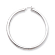 14K White Gold 4x 65mm Tube Hoop Earrings