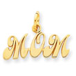 14K Gold Mom Charm