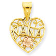 14K Two-Tone Gold Nana Heart Pendant