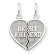 14K White Gold Best Friend Break-Apart Charm
