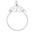 14K  White Gold Heart Charm Holder