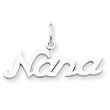 14K White Gold Nana Charm