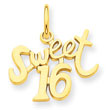 14K Gold Sweet 16 Charm