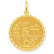 14K Gold  A Date To Remember Charm