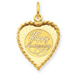 14K Gold Happy Anniversary Charm